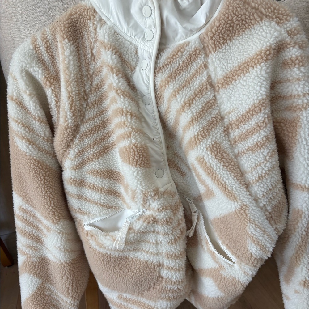 FP Movement by Free People Cream and Tan Puffer Jacket